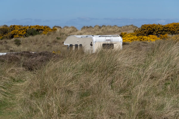 Camping at the dunes at Findhorn