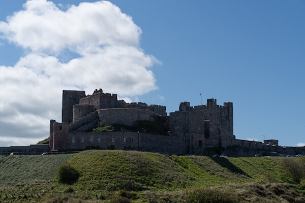 Back side of Bamburgh Castle