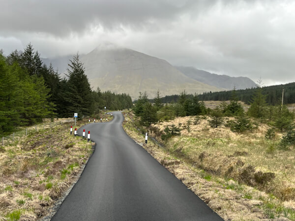 Single lane road on the Isle of Skye