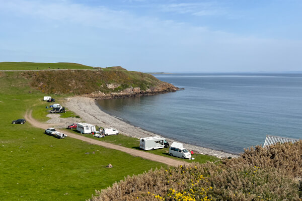 Camping at the beach near Mull of Galloway