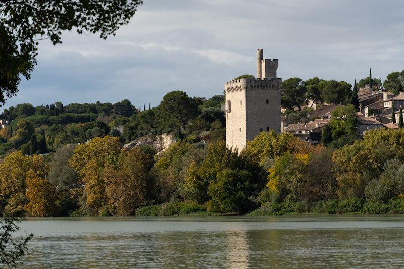 The tower of Philippe-le-bel on the other side of the Rhone (Avignon)