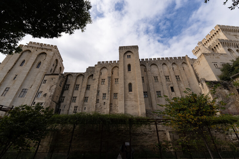 On the back side of the Pope`s Palace (Avignon)