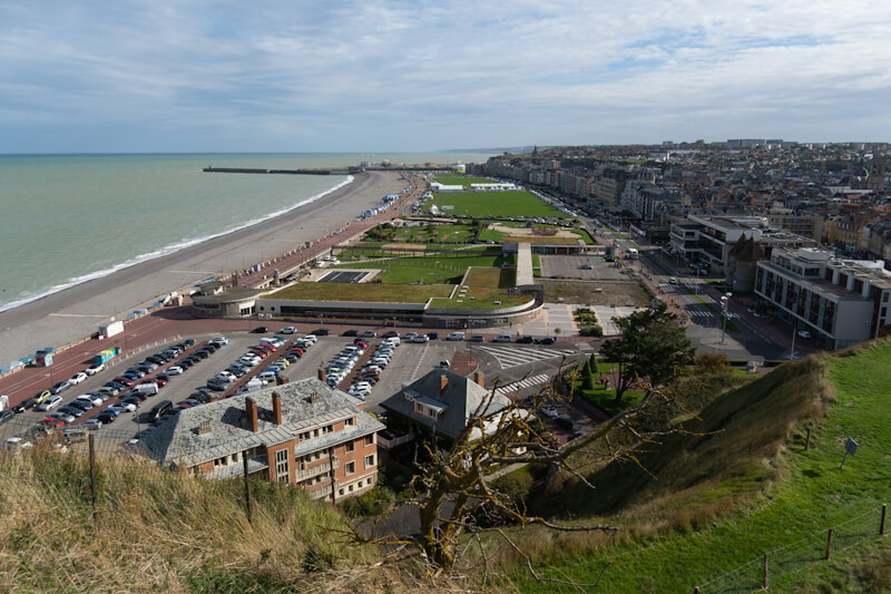 View from the castle hill over Dieppe, Normandie