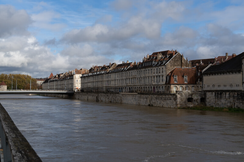 Buildings at River Doubs (Besancon)