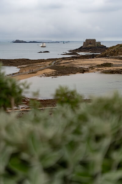 Fort National at the beach by Saint-Malo