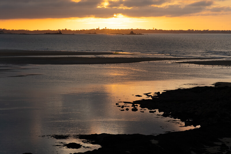 Sundown at the beach of Pluescat, Bretagne