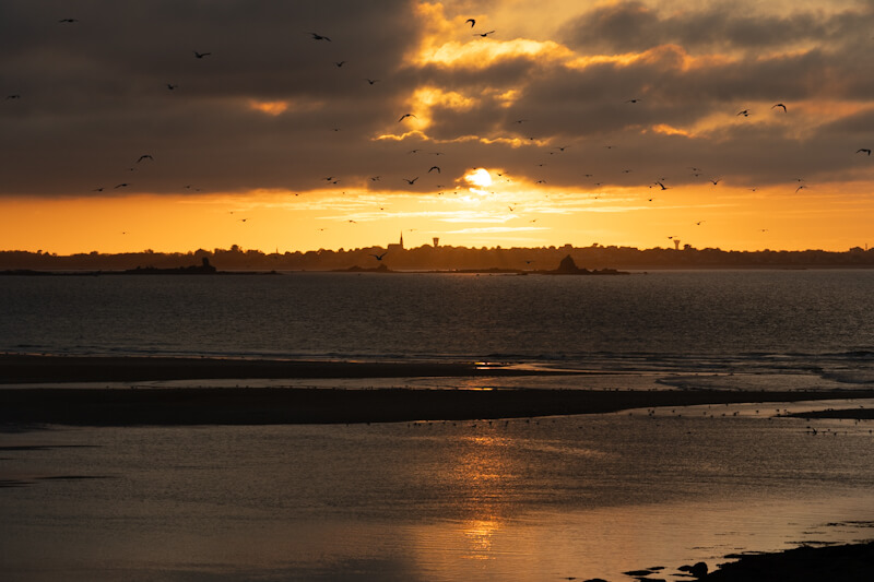 Sunset in Bretagne (motorhome camping in France)