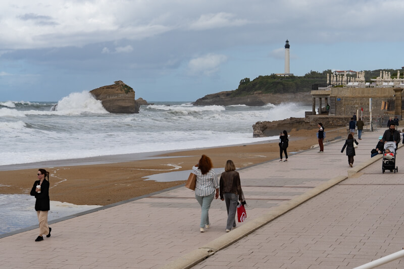 At Biarritz beach