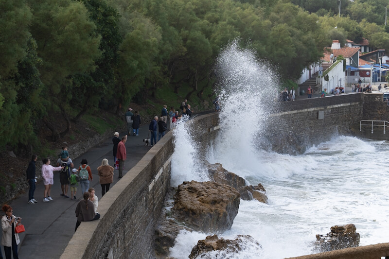 Hefty waves at Biarritz