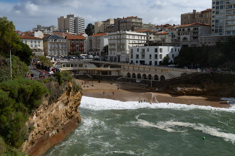 The little beach of Vieux Port in Biarritz