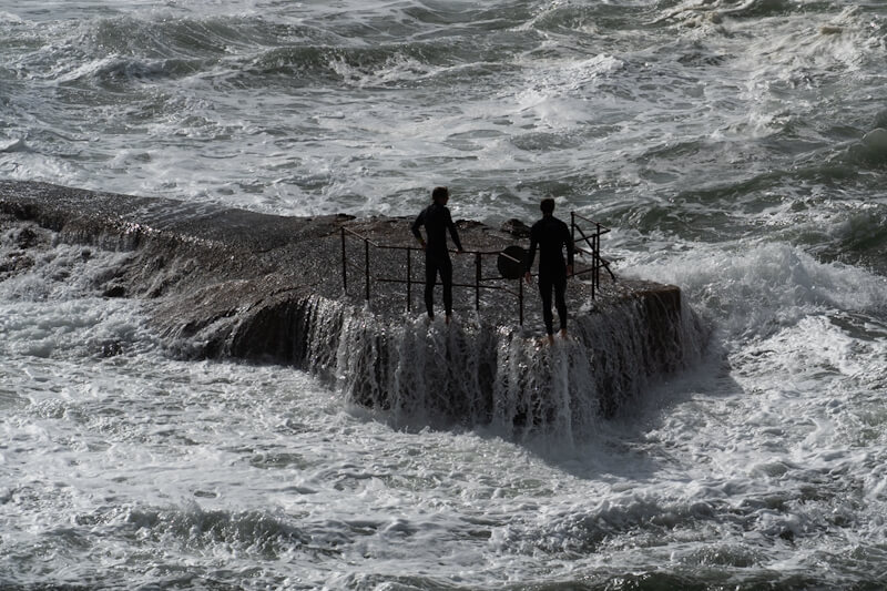Swimmers at Ancient Port Biarritz
