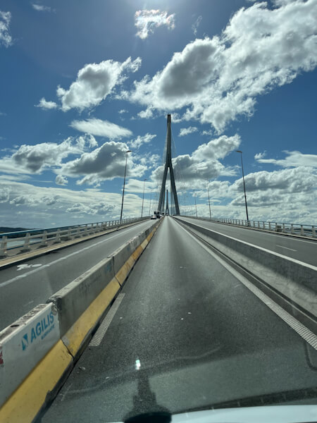 Bridge near Le Havre (motorhome camping in France)