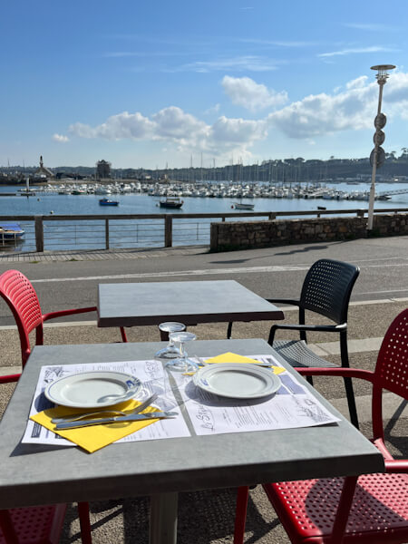 Lunch at the Harbour (motorhome camping in France)