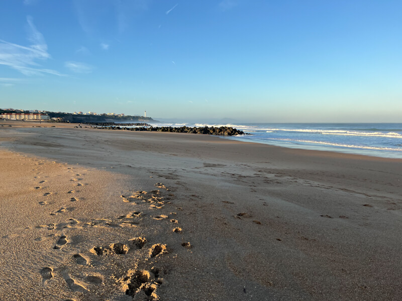 At the beach of Marinella near Biarritz