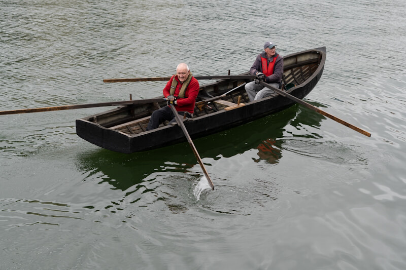 Rowing on river Liffey