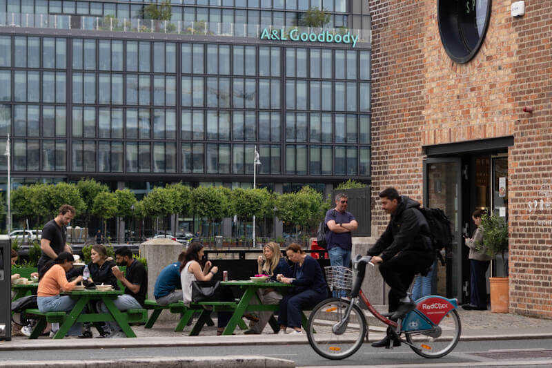 Business lunch at the river