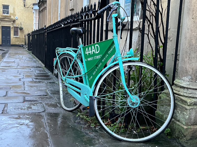 Advertising bicycle in Bath
