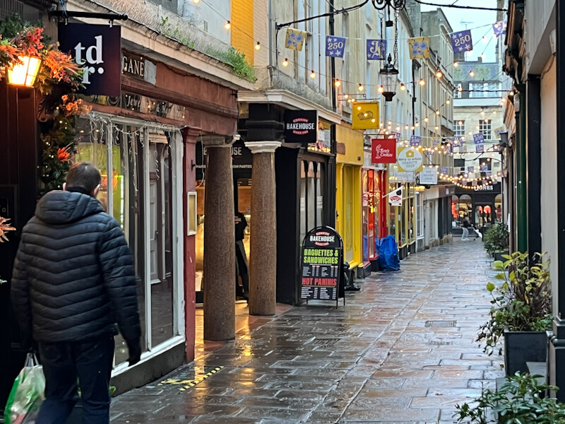 Narrow way at old town Bath