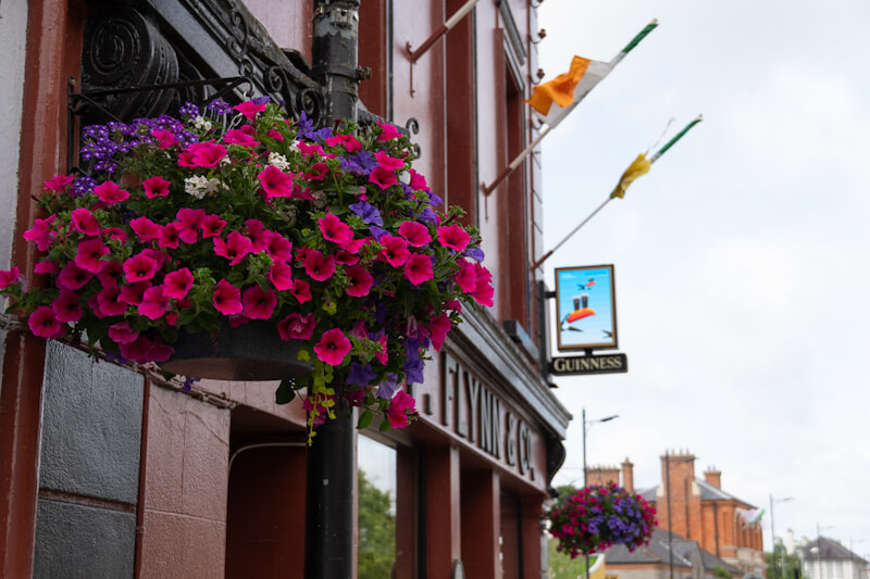 One of several pubs in town