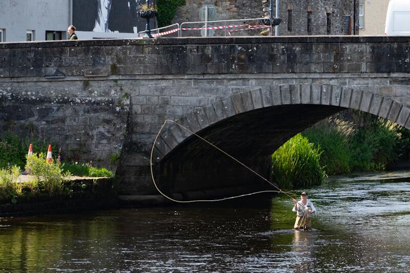 Fly fishing at the river