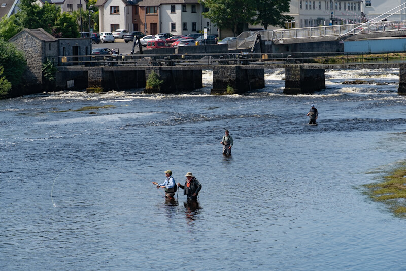 Fly fishing in the river