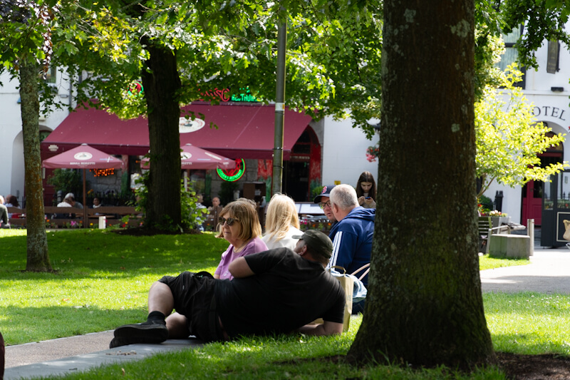 Relaxing at Eire Square