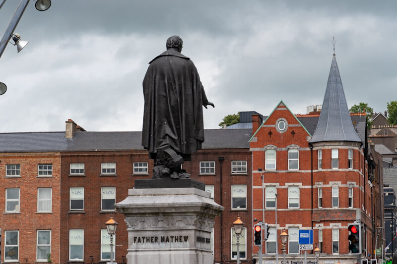 Statue at the riverbank