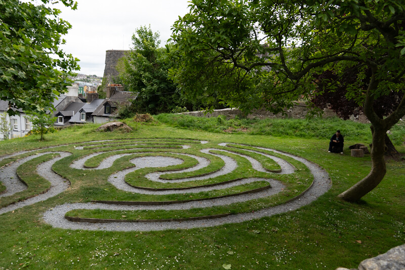 At the cathedral gardens with Elizabeth Fort in the background