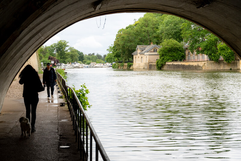 Walking by the river