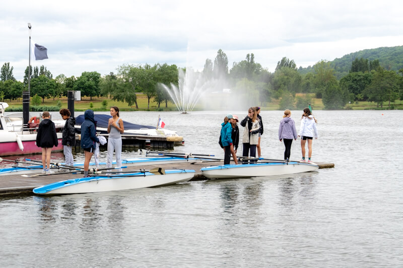 Kids training at the rowing club